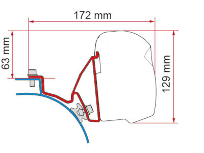 Fiamma Fitting Kit VW T5 / T6 California Deep Black