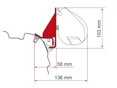 Fiamma Kit Combi Rail Bracket Brandrup - F35