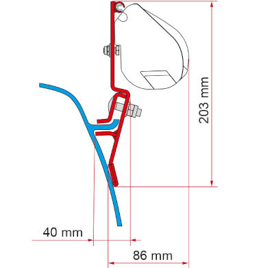 Fiamma Kit F35 VW T3 Adapter