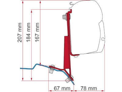 Fiamma Kit F45 & F35 Ford Custom - Right Side