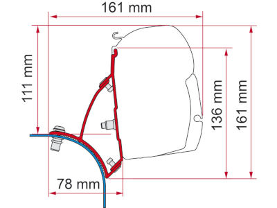 Fiamma Kit F45 T5 / T6 Lift Roof Deep Black