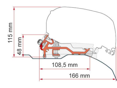 Fiamma Kit F80 Ducato H2 Aft 06 - Low Profile Extra long