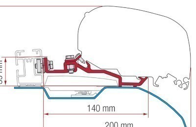 Fiamma Kit F80 Ducato Thule Smart Clamp