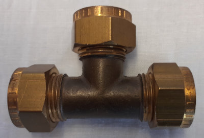 Gas Connector Equal T Piece - 3/8"