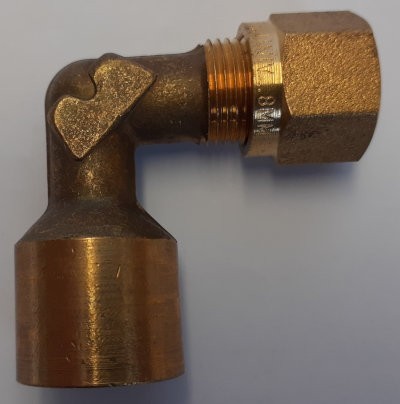Gas Pipe Elbow Coupling - 1/4 Female BSP to 8mm