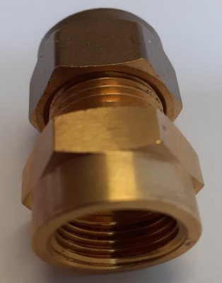 Gas Pipe Straight Coupling 3/8" Female BSP