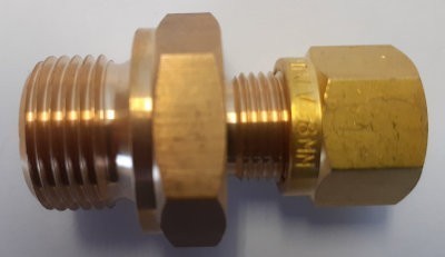 Gas Pipe Straight Coupling - 8mm to 3/8 Male BSP