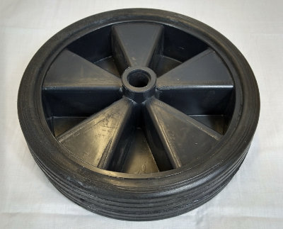 Hard Plastic Jockey wheel 245mm x 75mm