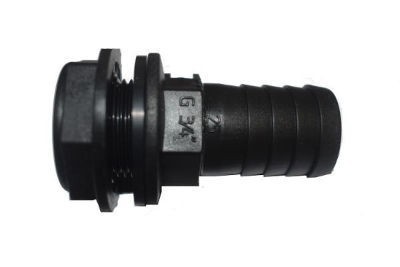 Tank Straight Fitting (3/4") Fresh / Waste Water Outlet