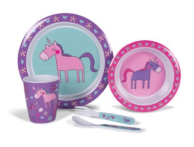 Kampa Childrens Melamine Set - Unicorns