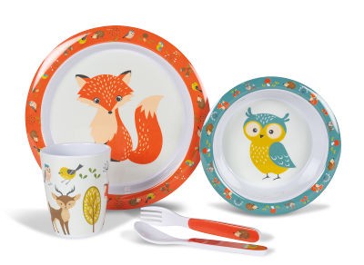 Kampa Childrens Melamine Set - Woodland Creatures