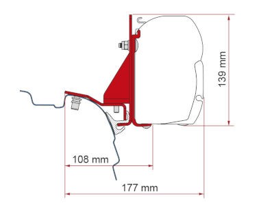 Fiamma Kit VW T5/T6 Multirail Reimo F45