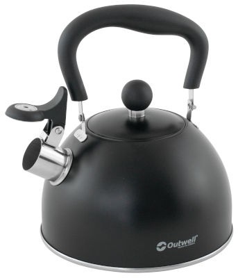 Outwell Tea Break Lux Kettle M - 1.8L Whistling Kettle (Black)