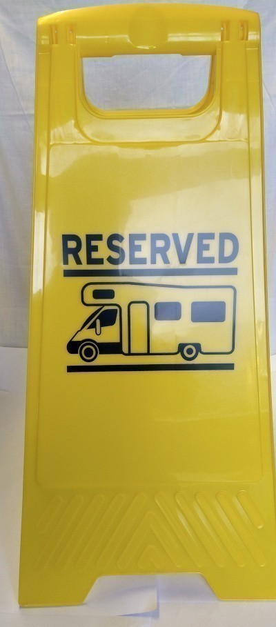 Motorhome Reserved A Board Sign