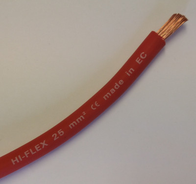 Single Core Battery Cable - Red 25mm