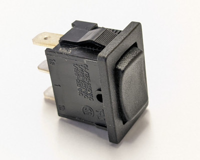 Small Rectangular 3 Position Rocker Switch - Black	