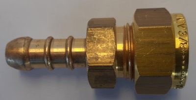 Straight Nozzle Adapter to Pipe - 3/8"
