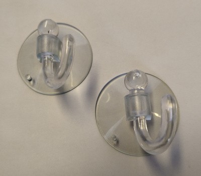 W4 Suction Cups with Hooks x 2