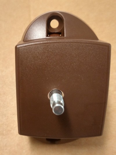 Push Toilet Lock Brown (with Rod Hole)