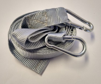 Twin Carabiner Tension Strap - Silver