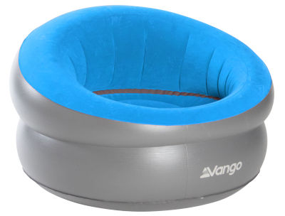 Vango Inflatable Donut Flocked Chair - Mykonos Blue