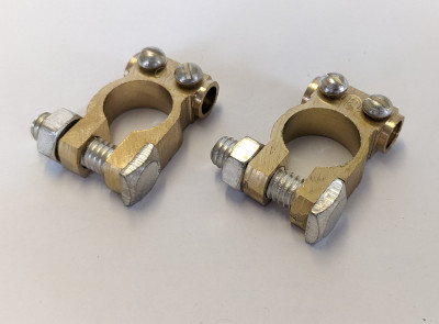 W4 Brass Battery Terminals - Pair