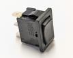 Small Rectangular 3 Position Rocker Switch - Black	