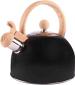 Via Mondo 1.5L Black Kettle Wood Effect Handle