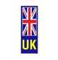 W4 UK/Union Jack Sticker 40mm x 110mm
