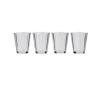 4 Pack Crystal Line Clear Tumbler Glass