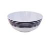 Navy Pinstripe Salad Bowl