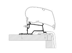 Thule Omnistor 6300 Adapter Roof Rapido Serie Compact - 4.50m