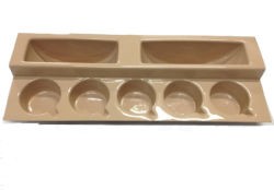 5 Cup Stepped Crockery Rack Beige