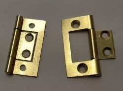 W4 Flush Hinge Brass Finish 1 1/2" (40mm) - Pair