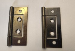 Flush Hinge Bronze Finish 2" (50mm) - Pair