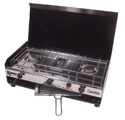 Kampa Cucina Double Gas Hob with Grill - Fixed