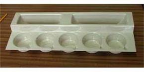 5 Cup Stepped Crockery Rack Ivory