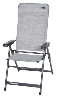 Trigano High Back Reclining Aluminium Chair - Titanium