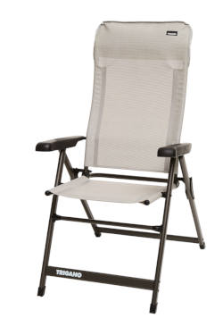 Trigano High Back Reclining Aluminium Chair - Dove