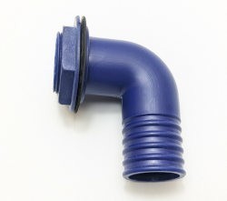 Angled Tank Connector - 40mm to 1 1/4 BSP