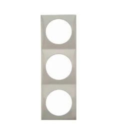 Berker Triple Socket Frame Stainless Steel