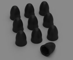 Fiamma Carry Bike Nut Cover Kit Black - M5 x 10