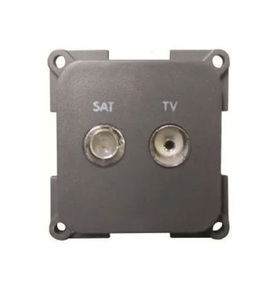 CBE TV & Satellite Socket - Grey