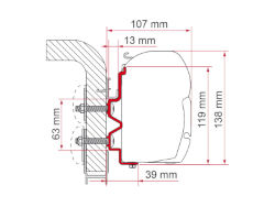 Fiamma Adapter F45 Hymercamp 300