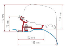 Fiamma Kit F65 / F80 Ducato, Jumper &amp; Boxer High Roof Aft 06-2006 Deep Black
