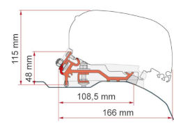 Fiamma Kit F80 Ducato H2 Aft 06 - Low Profile Deep Black