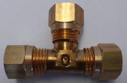 Gas Connector Equal T Piece - 1/4"