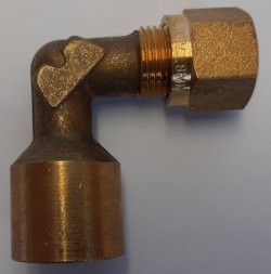 Gas Pipe Elbow Coupling - 1/4 Female BSP to 8mm