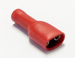 Insulated Female Spade Terminal - 6.3mm Red