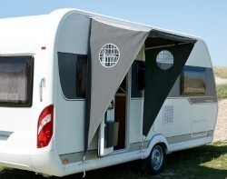 Isabella Door Canopy for caravan Black